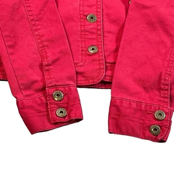 Guess Red jean Jacket Size  M 10-12 - Picture 4 of 8